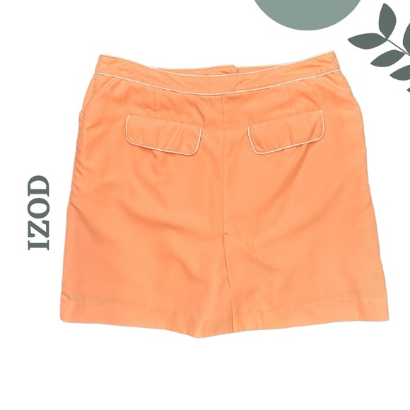 🛍️3/$40 IZOD Performance Skort | Golf & Tennis Wear | Piped Detail Size 8 - Picture 2 of 6